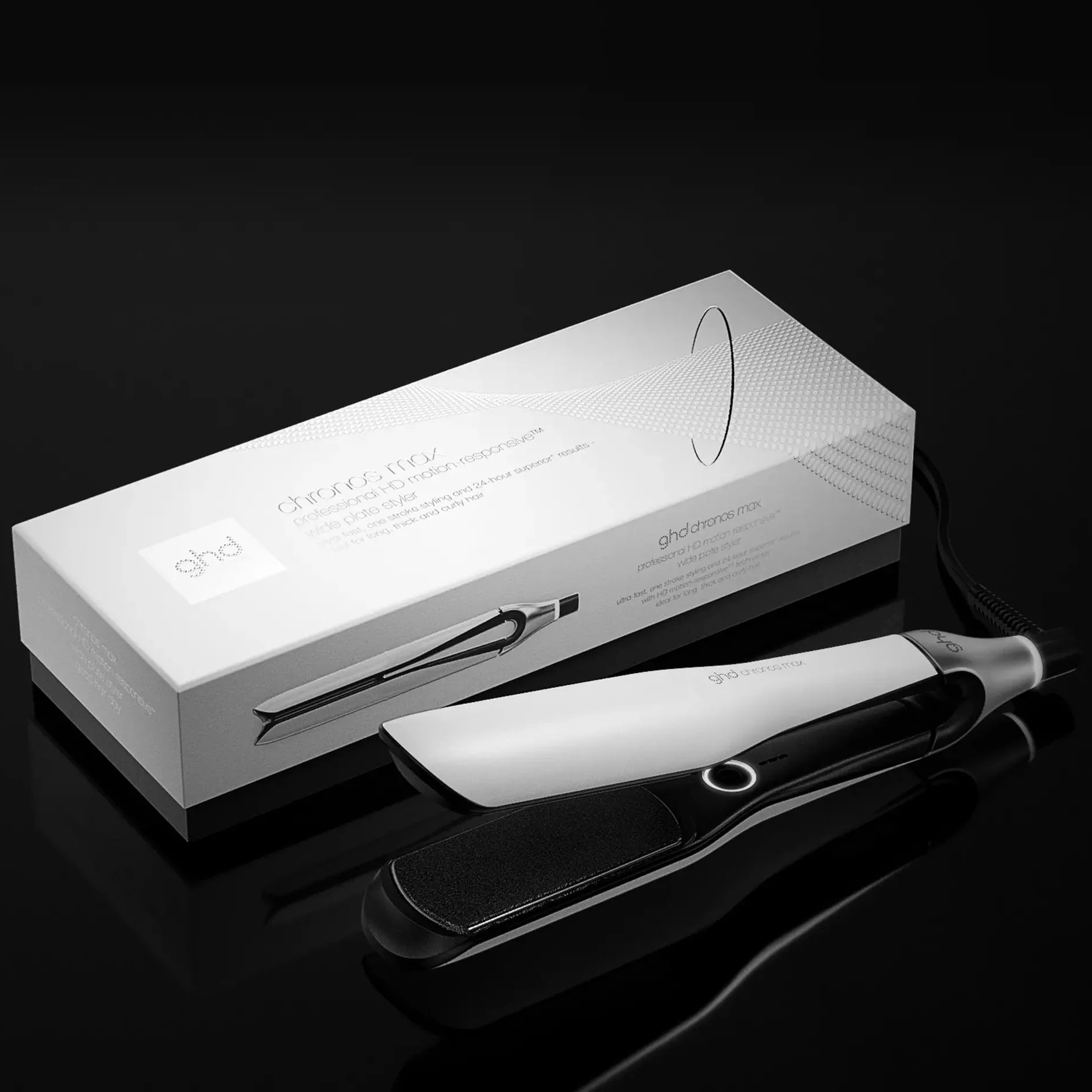 GHD Chronos Max Wide Plate 2" Styler White