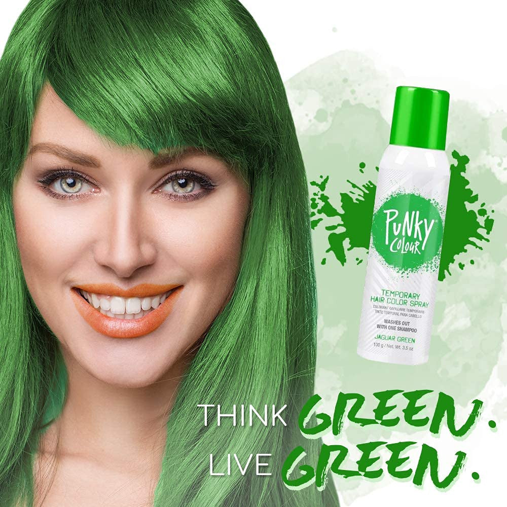 PUNKY COLOUR Temporary Hair Color Spray Jaguar Green