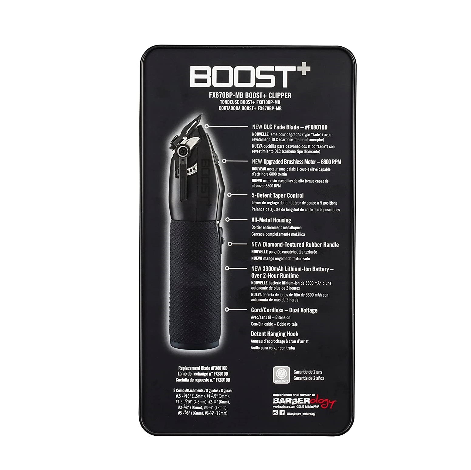 BaBylissPRO Boost+ Metal Lithium Clipper