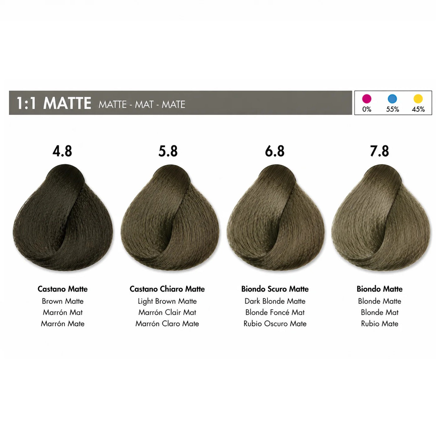 DIKSON COLOR Matte 5.8 Light Brown Matte