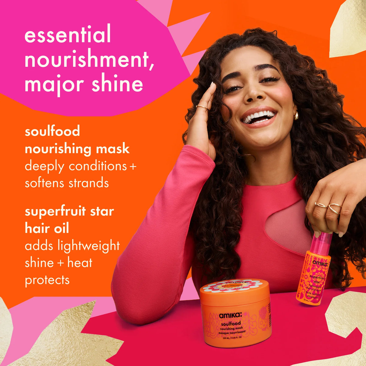 AMIKA Nourish + Shine Legends Hair Mask + Styling Oil Duo