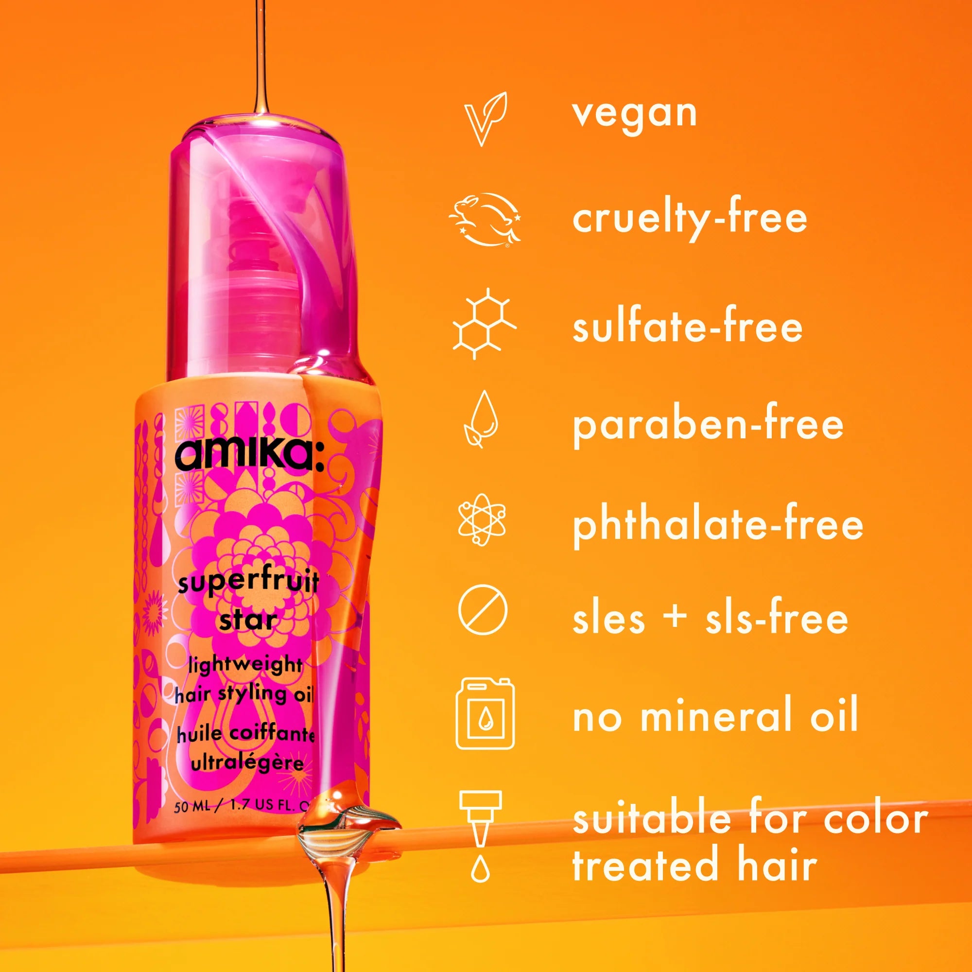AMIKA Superfruit Star Lightweight Hair Styling Oil