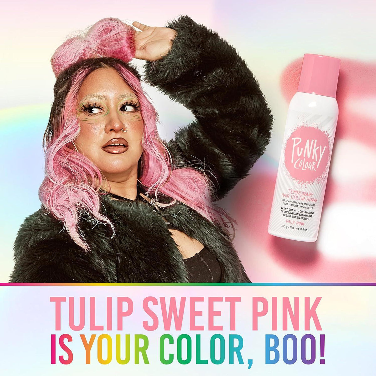 PUNKY COLOUR Temporary Hair Color Spray Pale Pink