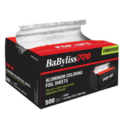 BaBylissPRO Pop-Up Embossed Aluminum Coloring Foil 500 Sheets Light