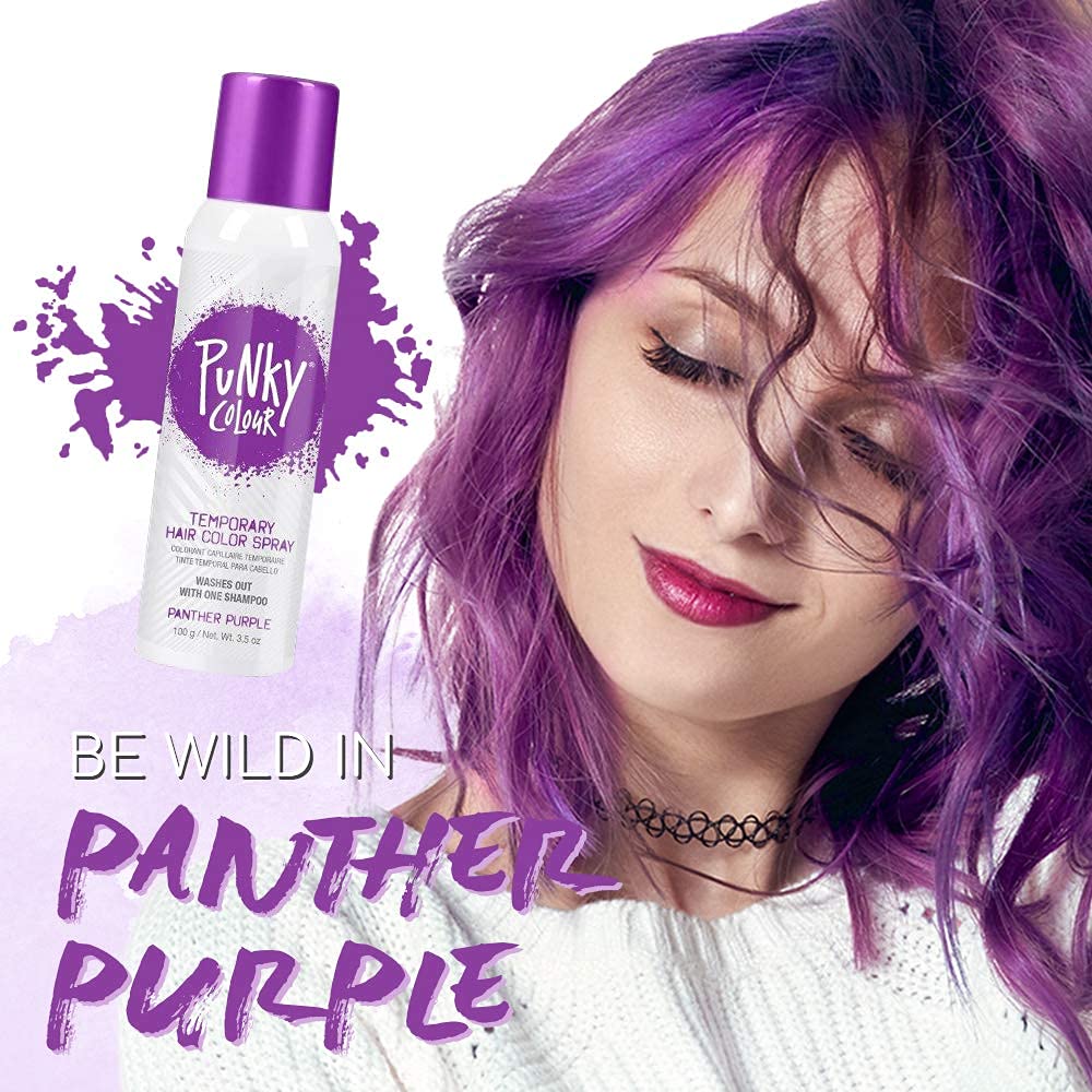 PUNKY COLOUR Temporary Hair Color Spray Panther Purple