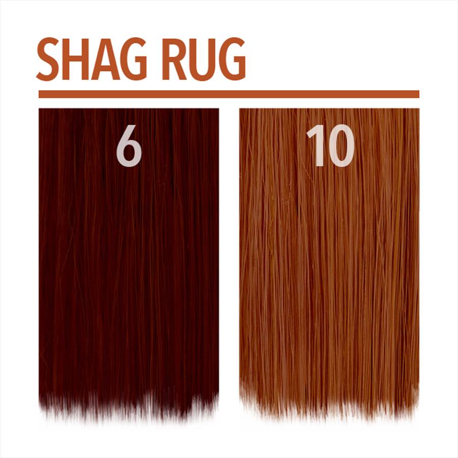 PULP RIOT Semi-Permanent Color Shag Rug Burnt Orange