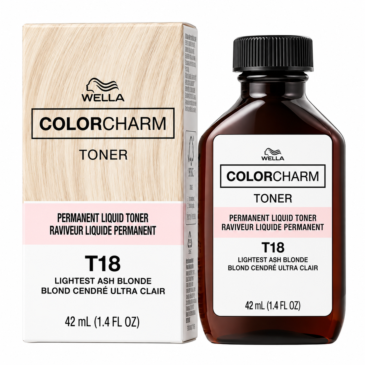 WELLA ColorCharm Permanent Liquid Toner T18 Lightest Ash Blonde