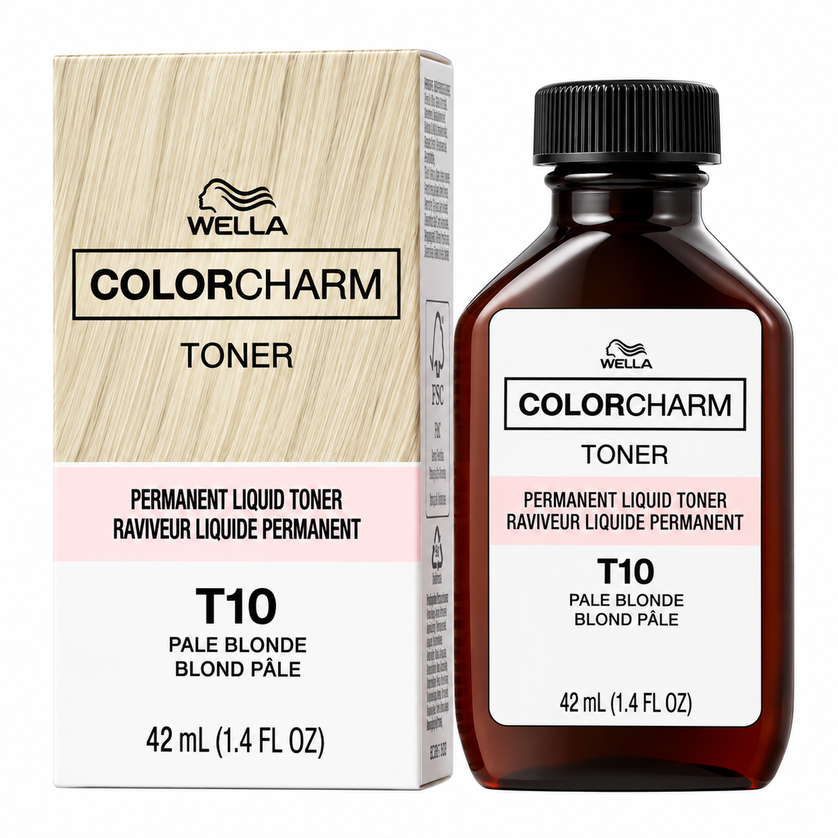 WELLA ColorCharm Permanent Liquid Toner T10 Pale Blonde