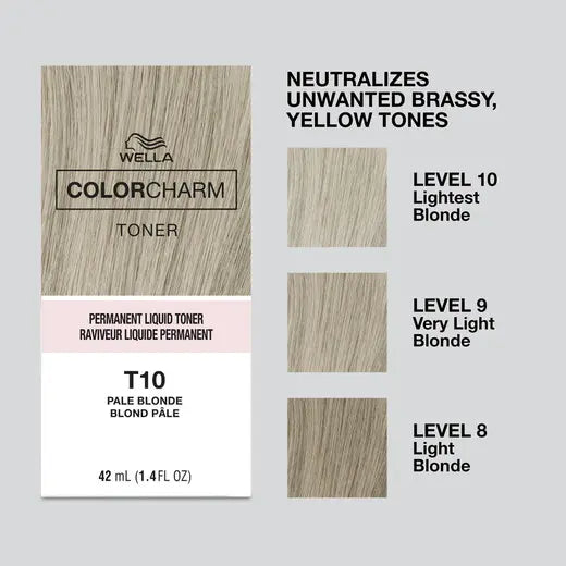 WELLA ColorCharm Permanent Liquid Toner T10 Pale Blonde