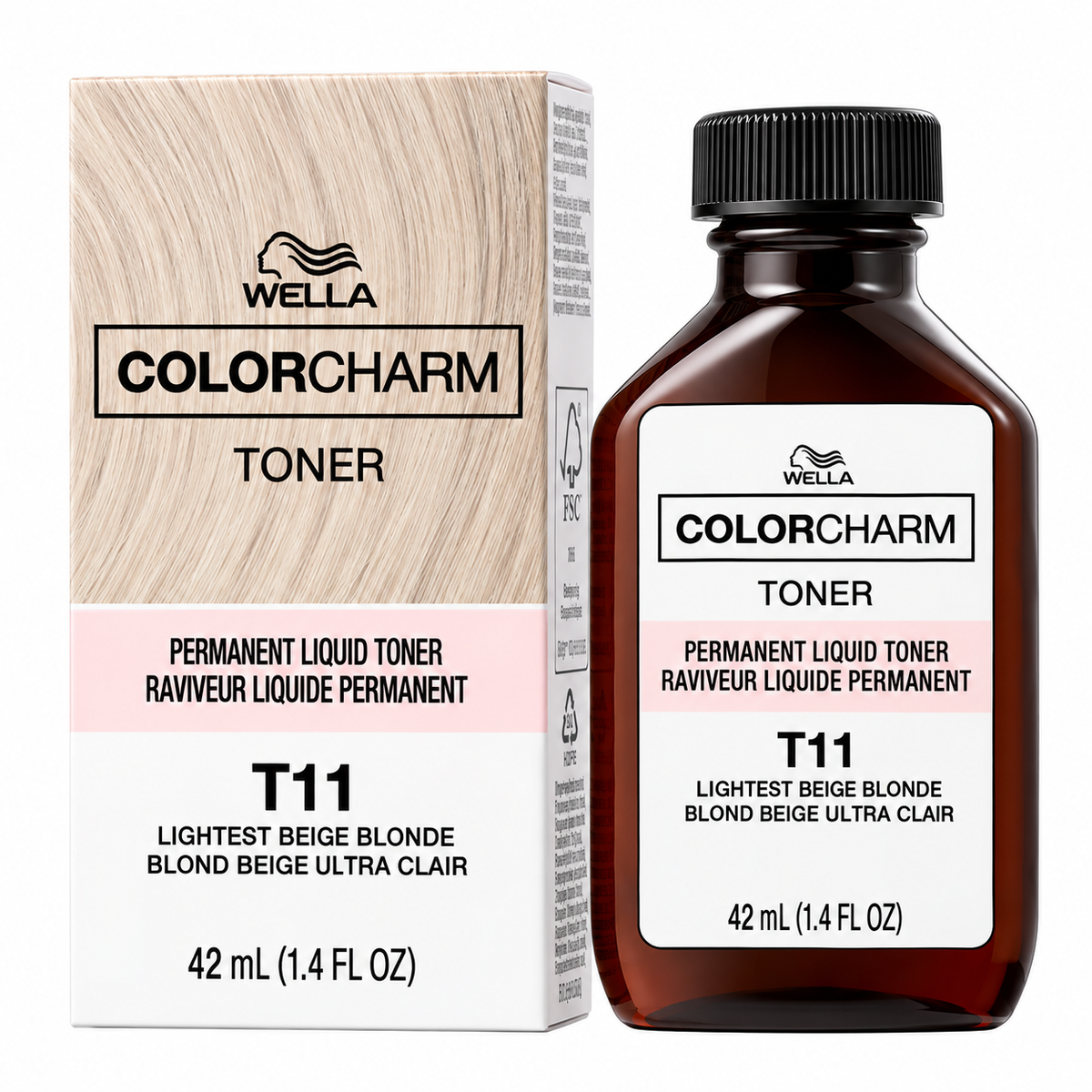 WELLA ColorCharm Permanent Liquid Toner T11 Lightest Beige Blonde