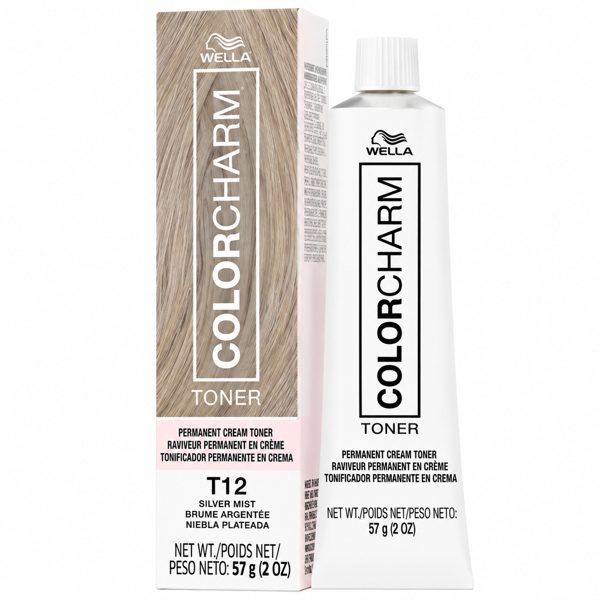 WELLA ColorCharm Permanent Cream Toner T12 Silver Mist