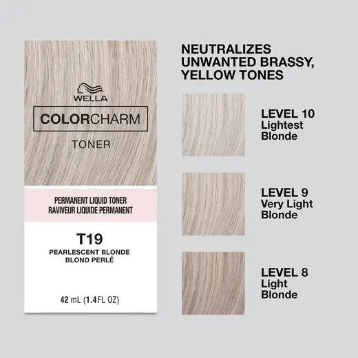 WELLA ColorCharm Permanent Liquid Toner T19 Pearlescent Blonde