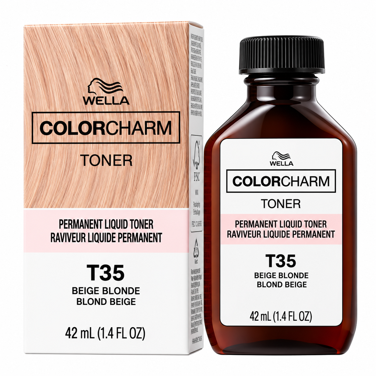 WELLA ColorCharm Permanent Liquid Toner T35 Beige Blonde