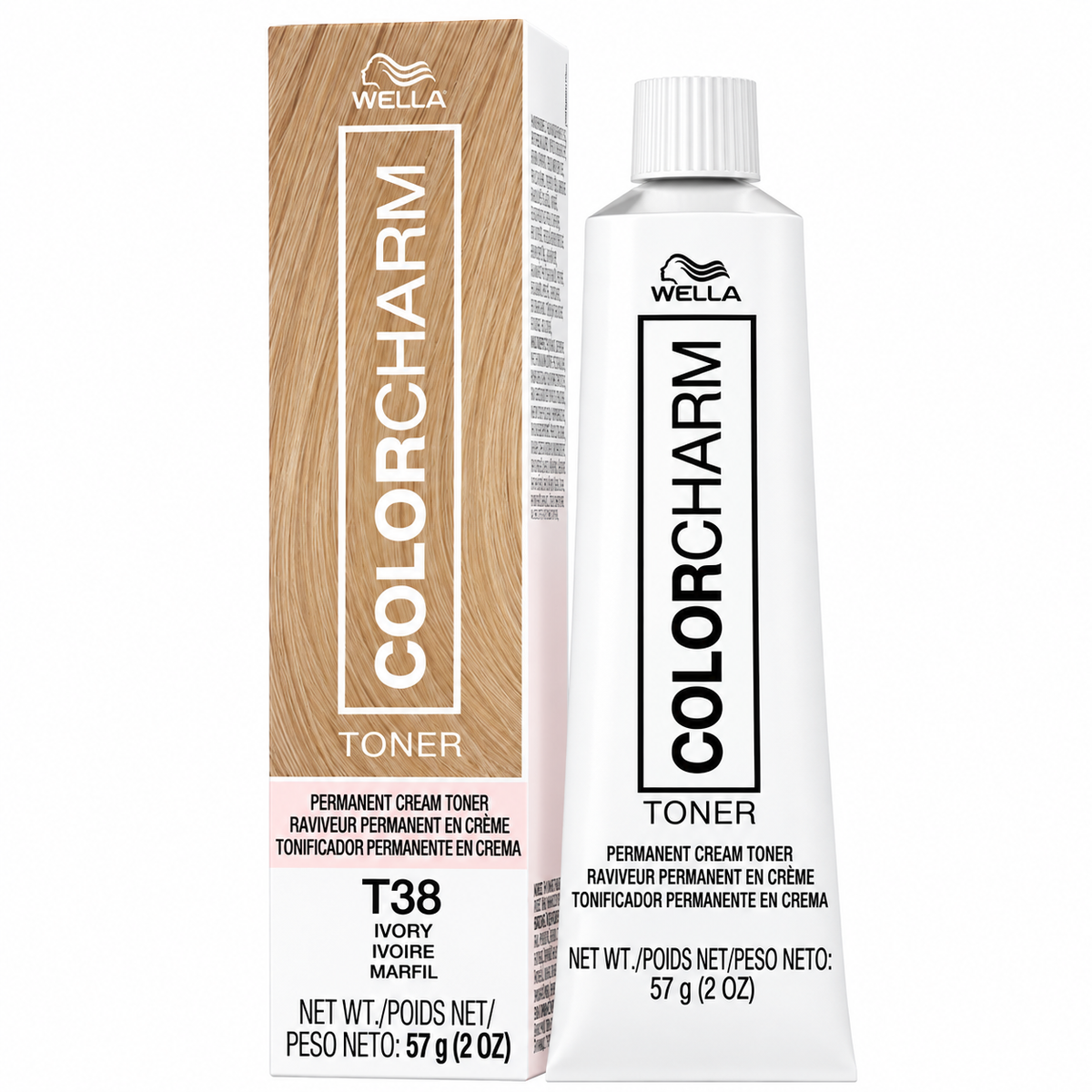 WELLA ColorCharm Permanent Cream Toner T38  Ivory