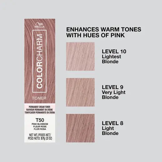 WELLA ColorCharm Permanent Cream Toner T50 Pink Blossom