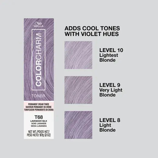 WELLA ColorCharm Permanent Cream Toner T68 Lavender Silk