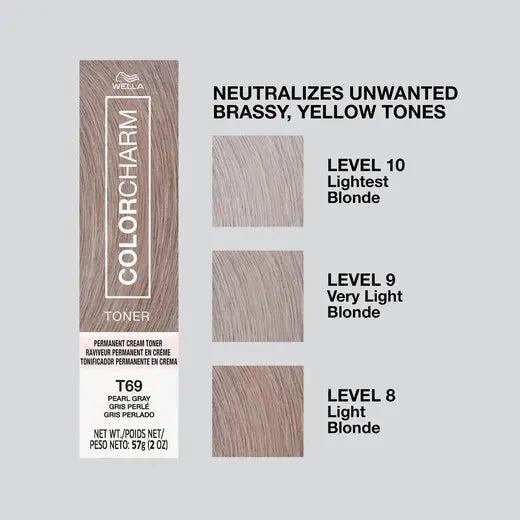 WELLA ColorCharm Permanent Cream Toner T69 Pearl Gray