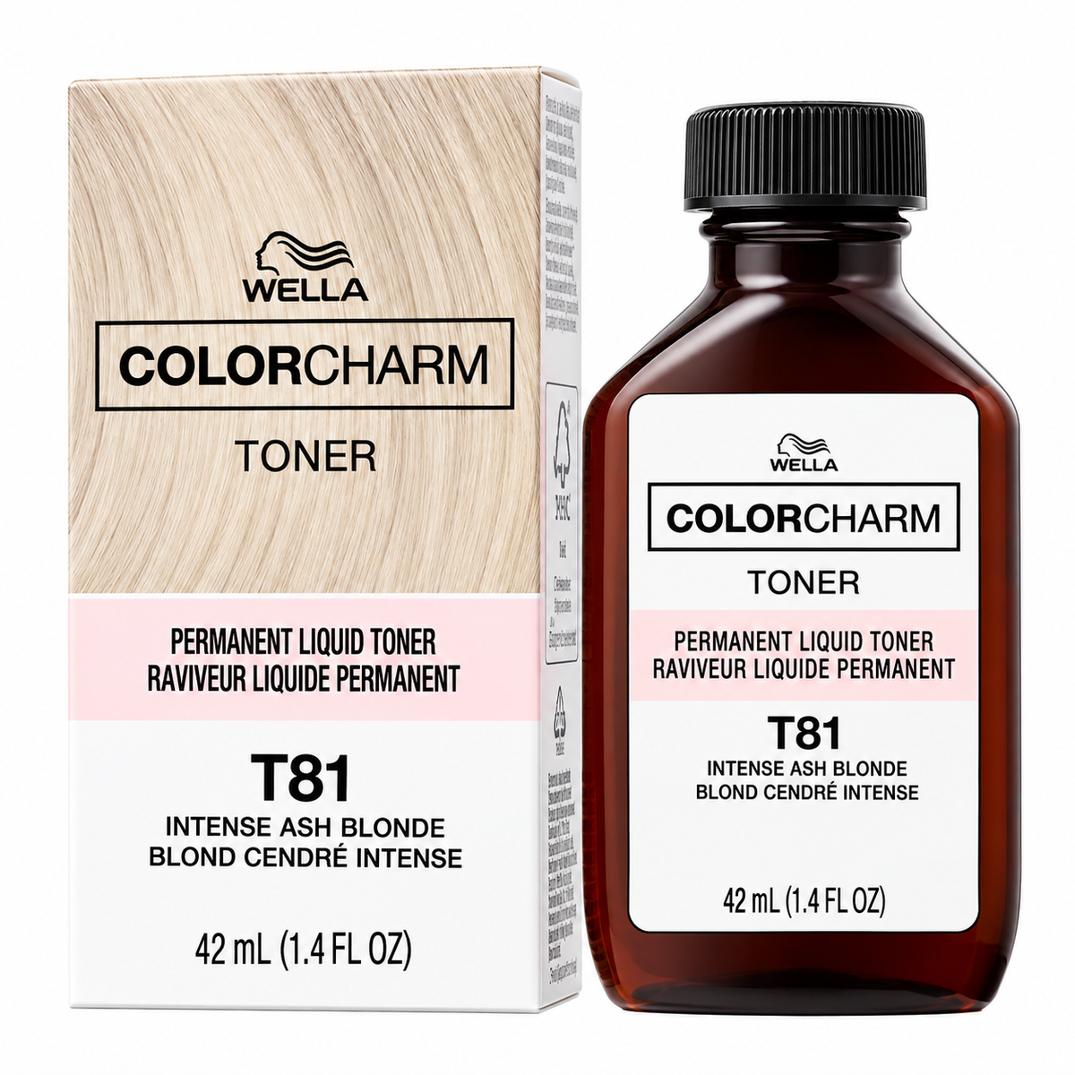 WELLA ColorCharm Permanent Liquid Toner T81 Intense Ash Blonde