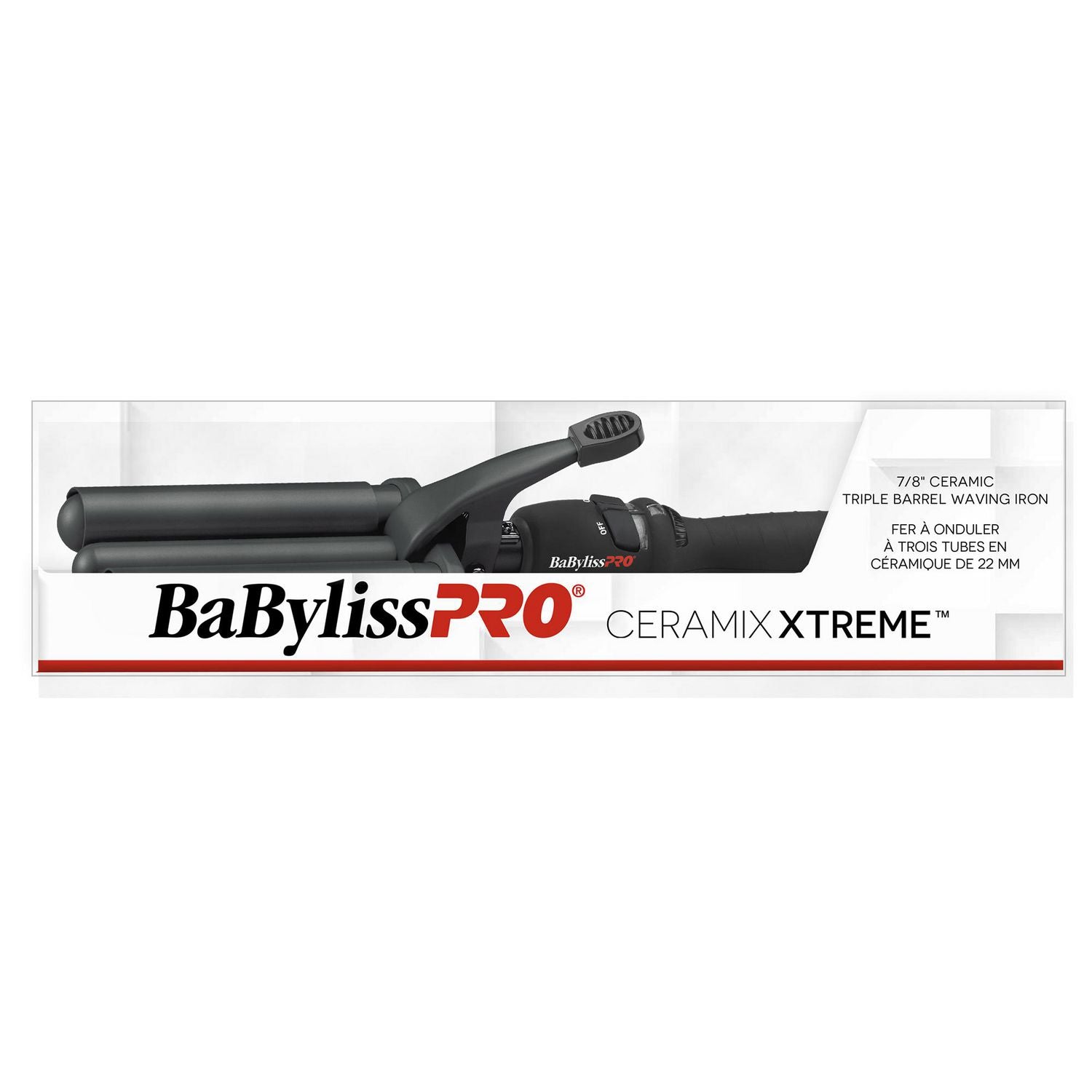 BaBylissPRO Ceramix Xtreme Ceramic Tripple Barrel Waving Iron 7/8"