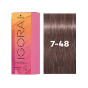 IGORA VIBRANCE Demi-Permanent Hair Color 7-48 Medium Blonde Beige Red