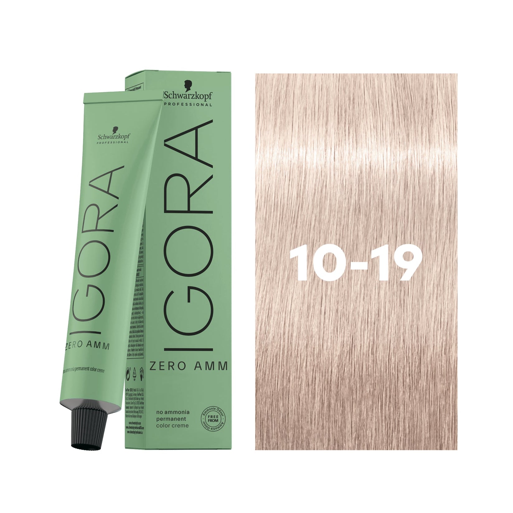 IGORA ZERO AMM Ammonia-Free Permanent Color 10-19 Ultra Blonde Cendré Violet