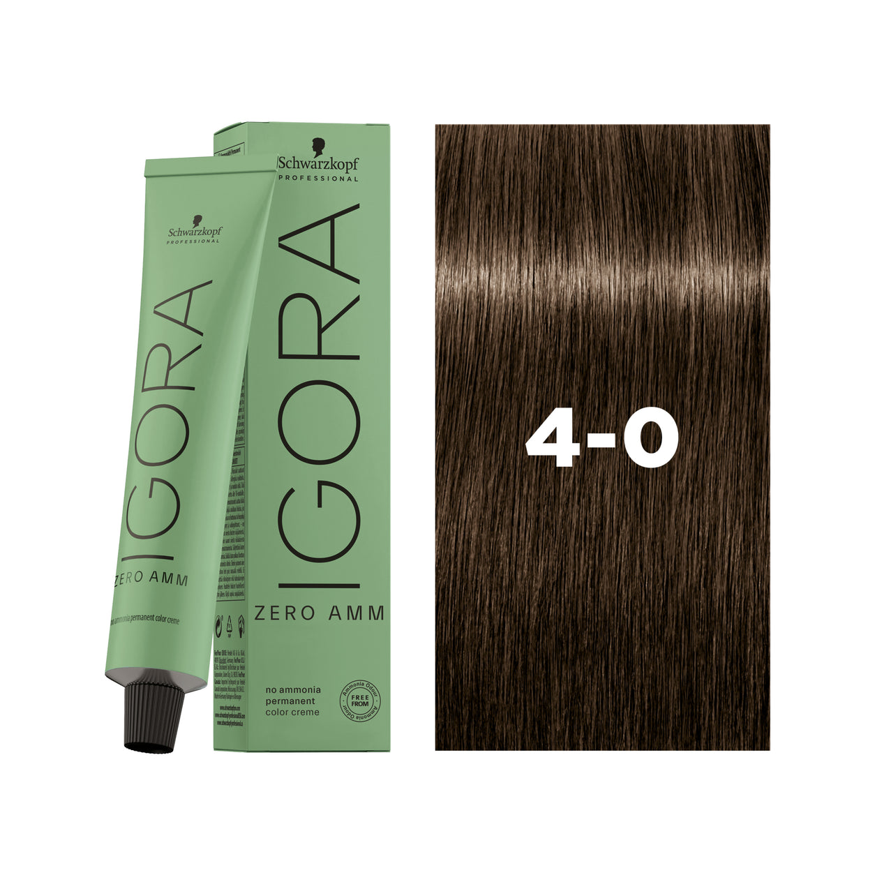 IGORA ZERO AMM Ammonia-Free Permanent Color 4-0 Medium Brown Natural