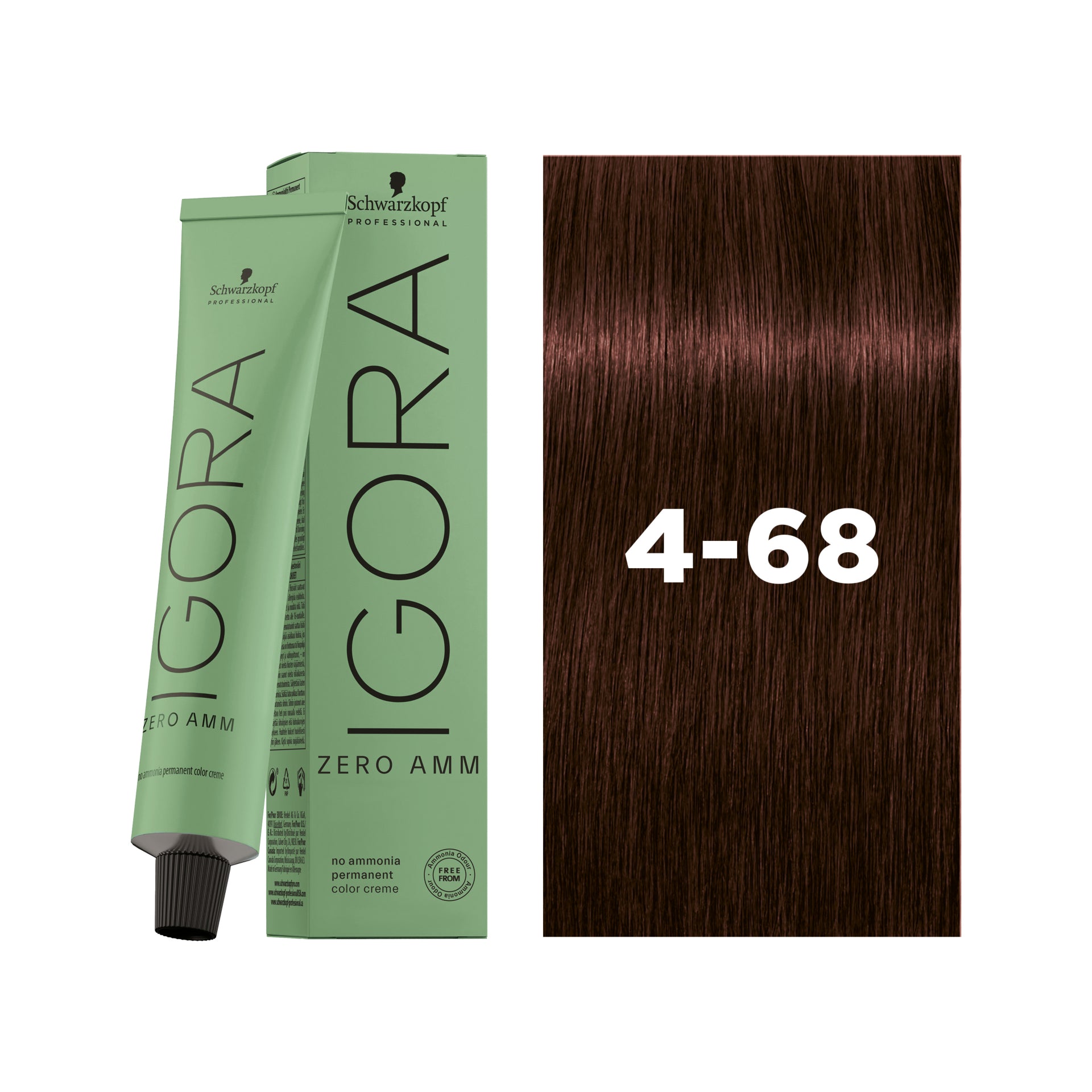 IGORA ZERO AMM Ammonia-Free Permanent Color 4-68 Medium Brown Chocolate Red