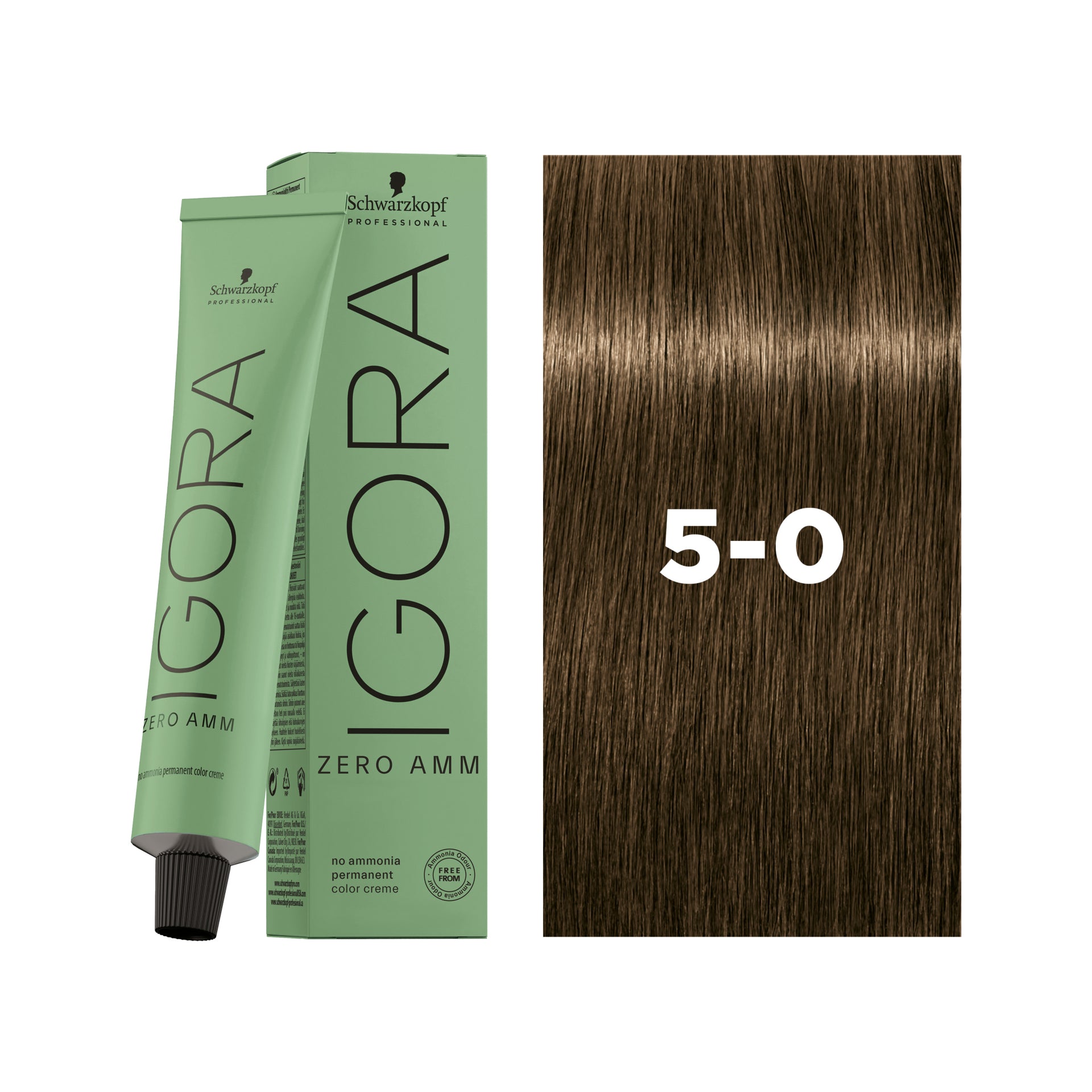 IGORA ZERO AMM Ammonia-Free Permanent Color 5-0 Light Brown Natural