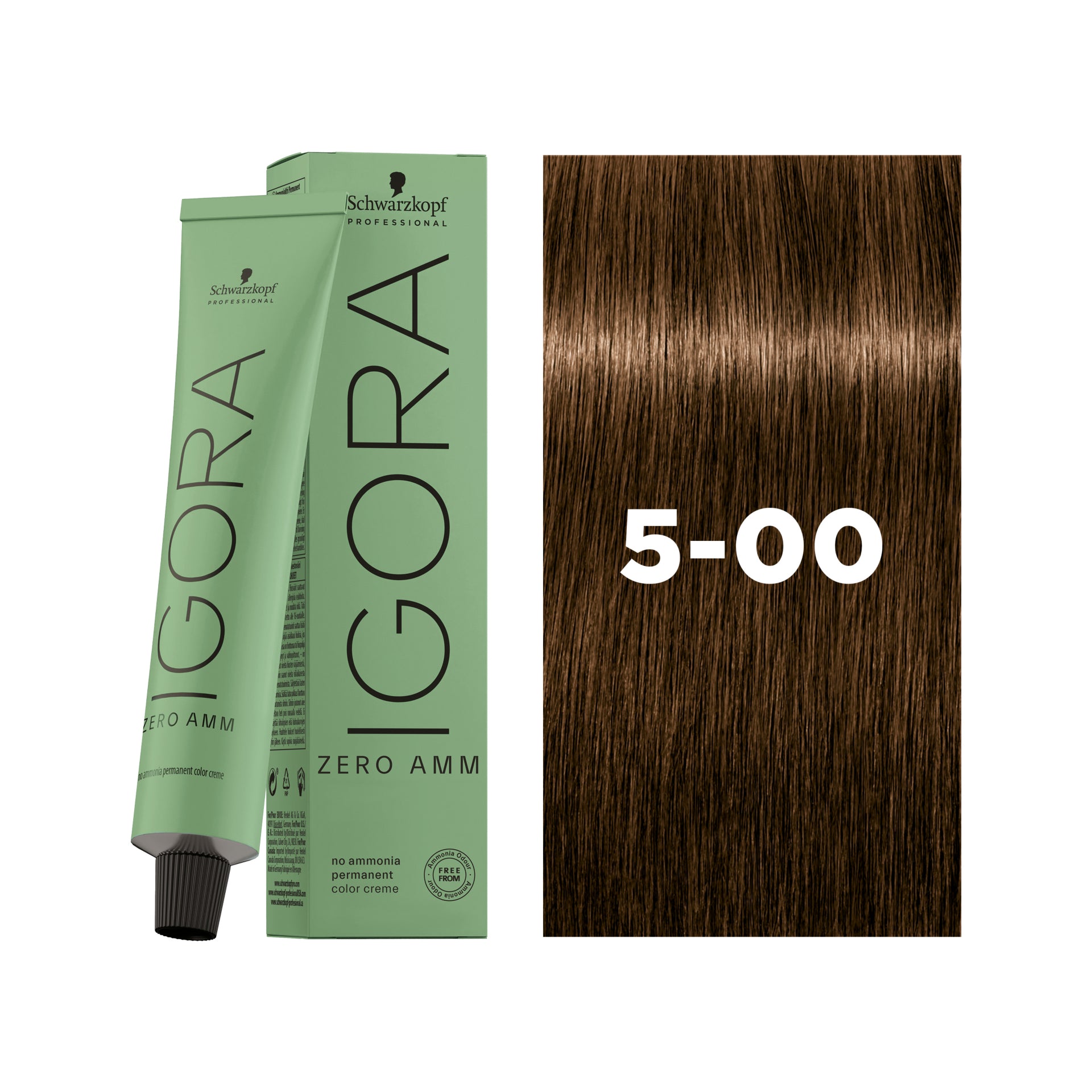 IGORA ZERO AMM Ammonia-Free Permanent Color 5-00 Light Brown Natural Extra