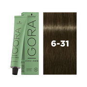 IGORA ZERO AMM Ammonia-Free Permanent Color 6-31 Dark Blonde Matte Cendré