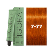 IGORA ZERO AMM Ammonia-Free Permanent Color 7-77 Medium Blonde Copper Extra