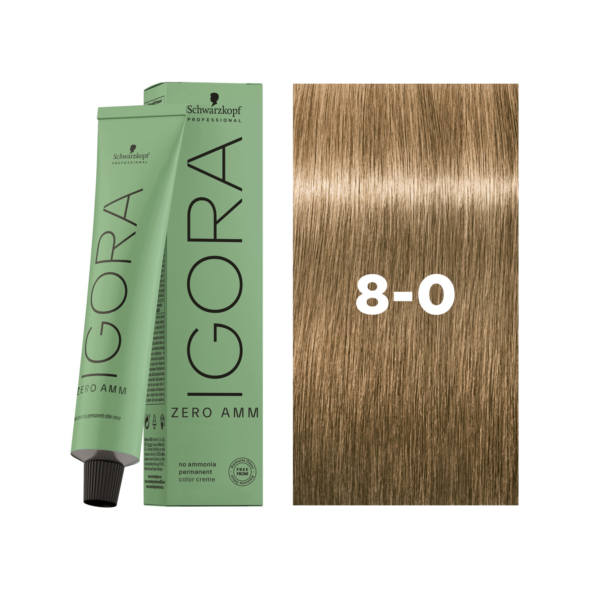 IGORA ZERO AMM Ammonia-Free Permanent Color 8-0 Light Blonde Natural