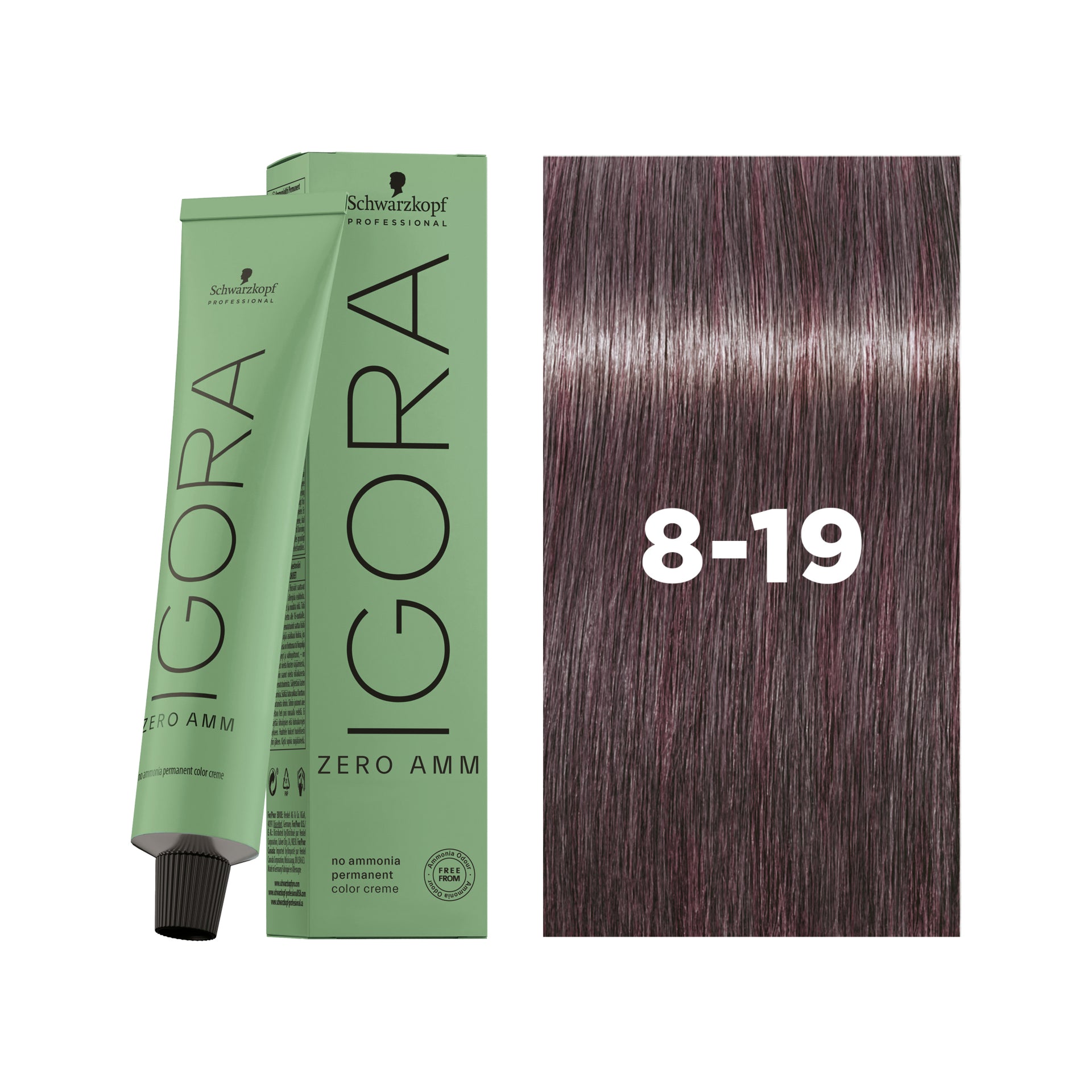 IGORA ZERO AMM Ammonia-Free Permanent Color 8-19 Light Blonde Cendré Violet