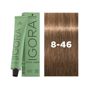 IGORA ZERO AMM Ammonia-Free Permanent Color 8-46 Light Blonde Beige Chocolate