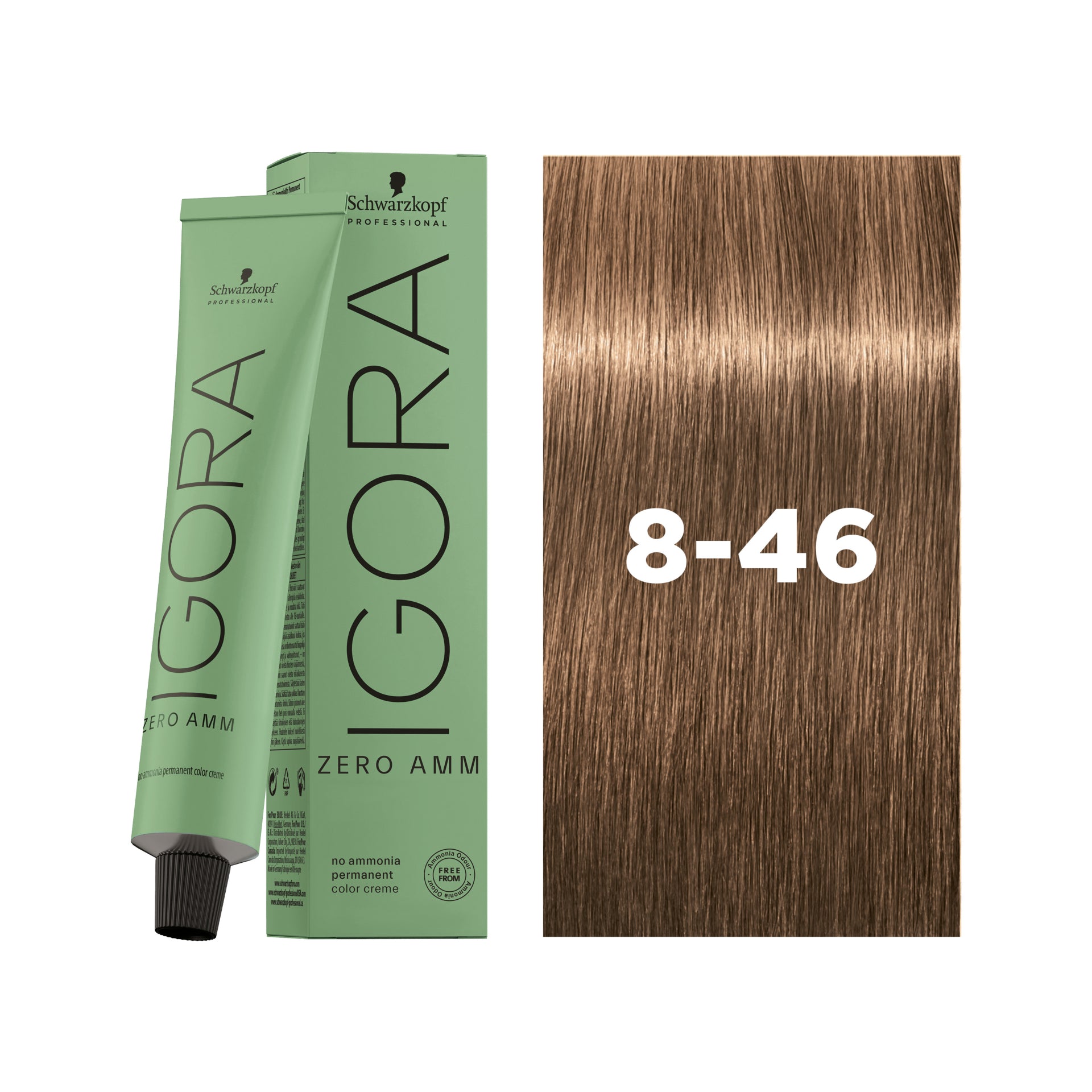 IGORA ZERO AMM Ammonia-Free Permanent Color 8-46 Light Blonde Beige Chocolate