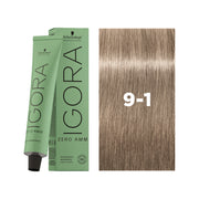 IGORA ZERO AMM Ammonia-Free Permanent Color 9-1 Extra Light Blonde Cendré