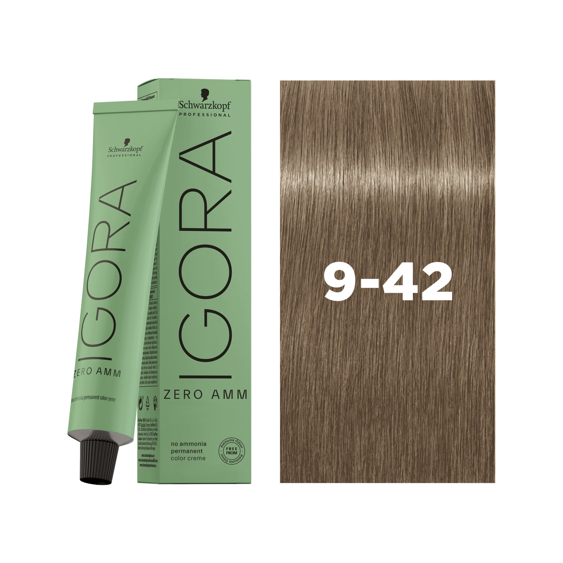 IGORA ZERO AMM Ammonia-Free Permanent Color 9-42 Extra Light Blonde Beige Ash