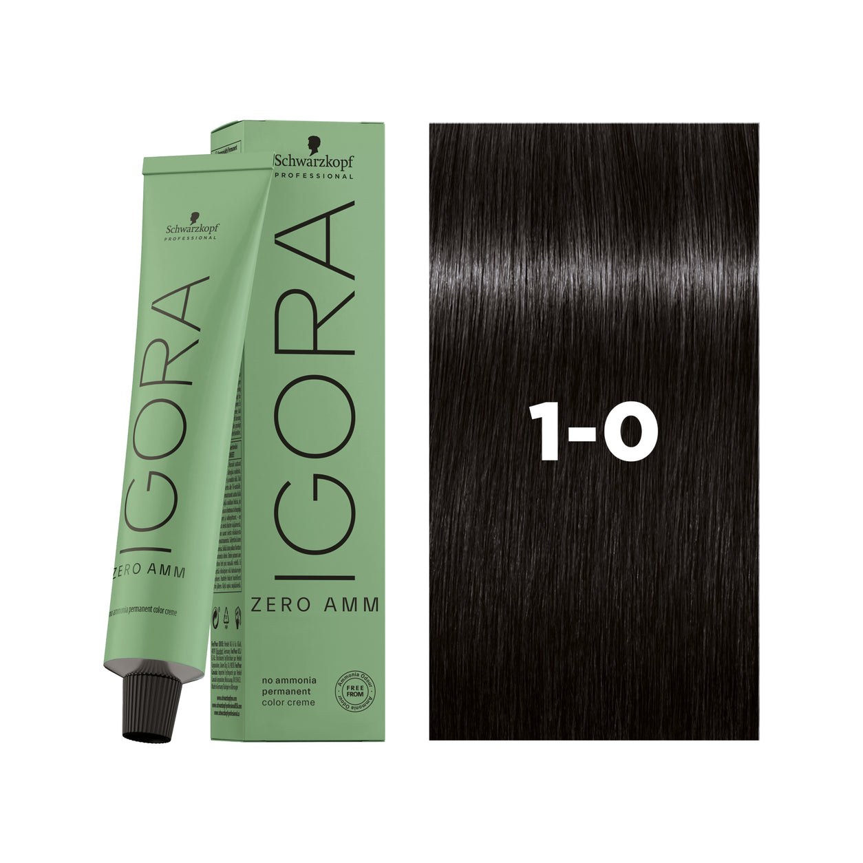 IGORA ZERO AMM Ammonia-Free Permanent Color 1-0 Black